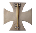 IRON CROSS FIRST CLASS 1939 MARKED L/12 IN CASE MAKER BY C.E. JUNCKER, BERLIN.