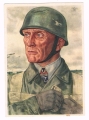 KNIGHT’S CROSS WINNER ‘BRUNO BRÄUER’ ARTWORK POSTCARD.