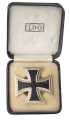 IRON CROSS FIRST CLASS SCREW BACK 1939 MARKED L/12, IN CASE LDO MAKER BY C.E. JUNCKER, BERLIN.