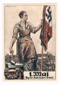 III. Reich - colored propaganda postcard - 