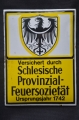  Enemal Sign, Plaque - Silesian Provincial Feuersozietät.