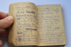 Set - Cover for Wehrmacht documents, wallet with coins, calendar with notes.
