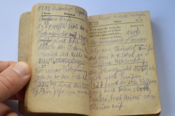 Set - Cover for Wehrmacht documents, wallet with coins, calendar with notes.