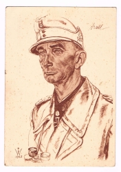 GENERALOBERST EDUARD DIETL ARTWORK POSTCARD.