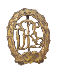 A BRONZE GRADE DRL SPORT BADGE - THIRD MODEL BY PETZ & LORENZ u. Reichenbach.