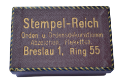 Freikorps. Box Breslau with Silesian Eagle marked Max Reich Breslau.