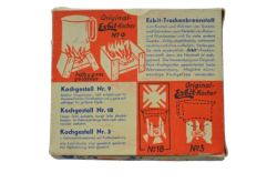 ESBIT FIELD STOVE (Esbit Feldkocher) with PACKAGED FUEL TABLETS BOX.
