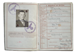 Germany, Heer. A Set Kurland Cuff Title, Iron Cross Second Class, Wound Badge With Recipient Soldbuch and Wehrpass