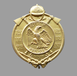 A Republic of Prussia Decoration for Merit in the Fire Service