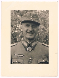 Orginal signed photo, General Wehrmacht Erich Schneider