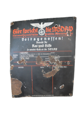 Germany, NSDAP. A Party Announcement Sign, C.1938