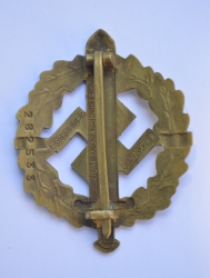 SA. A Sports Badge, Bronze Grade Type I, By E. Schneider