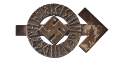 An HJ Proficiency Badge, Silver Grade with miniature.