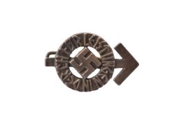 An HJ Proficiency Badge, Silver Grade with miniature.