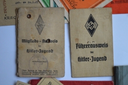 Hitlerjugend HJ and Deutsches Jungvolk (DJ) Grouping By Karl Laber, ID Documents, Badges etc.