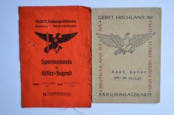 Hitlerjugend HJ and Deutsches Jungvolk (DJ) Grouping By Karl Laber, ID Documents, Badges etc.