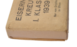 IRON CROSS FIRST CLASS 1939 MARKED 20 IN CARTON AND CASE BY C. F. ZIMMERMANN.