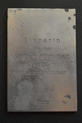 Germany, Sport Plaque. A Swimming Championships at Dusseldorf Award, c.1937.