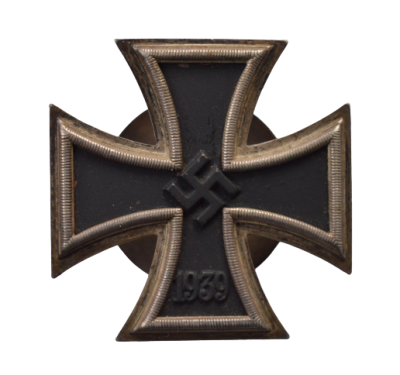 Iron Cross First Class 1939 screw back marked L/52 maker C. F. Zimmermann, Pforzheim Main.