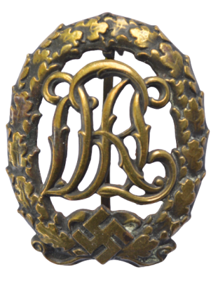 A BRONZE GRADE DRL SPORT BADGE - THIRD MODEL BY WERNESTEIN JENA