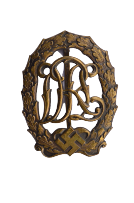 A BRONZE GRADE DRL SPORT BADGE - THIRD MODEL BY PETZ & LORENZ.