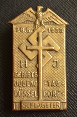 1933 HJ DÜSSELDORF SCHLAGETER BADGE.
