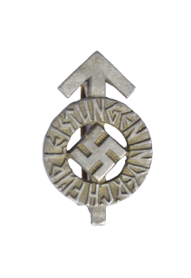HJ Proficiency Badge miniature marked RZM M1/72 maker Fritz Zimmermann, Stuttgart.