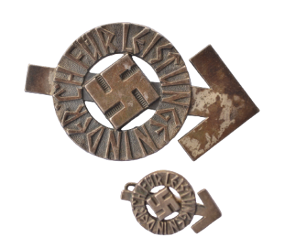 An HJ Proficiency Badge, Silver Grade with miniature.