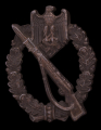 IAB Infantry Assault Badge Bronze, unmarked maker Wilhelm Deumer.