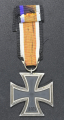 Iron Cross Second Class 1939 unmarked "65" maker Klein & Qenzer Idar-Oberstein with rare early long orange coloured ribbon.