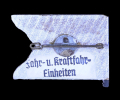 German (Fahr- u. Kraftfahr-Einheite) Horse-drawn and Motorized Units Wooden Flag Tinnie