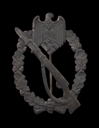 IAB Infantry Assault Badge silver, zinc, maker Paul Meybauer