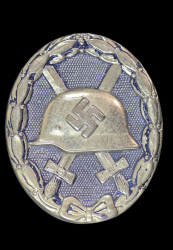 WOUND BADGE BLACK GRADE, NONMAGNETIC.