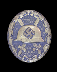 WOUND BADGE BLACK GRADE, NONMAGNETIC.