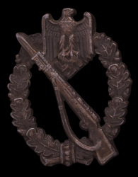 IAB Infantry Assault Badge Bronze, unmarked maker Wilhelm Deumer.