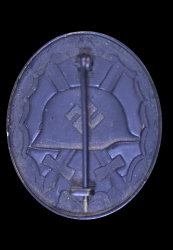 WOUND BADGE BLACK GRADE, NONMAGNETIC.