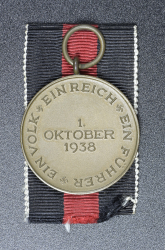 Germany. An Entry Into The Sudetenland Commemorative Medal