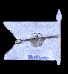 German Wehrmacht artillery (Artillerie) Wooden Flag Tinnie