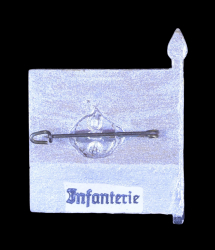 German Wehrmacht infantry (Infanterie) Wooden Flag Tinnie
