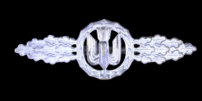 LUFTWAFFE BOMBER CLASP IN SILVER BY RICHARD SIMM & SOHNE "RSS"