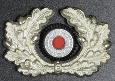 A Wehrmacht Heer (Army) Nco’s Visor Cap Wreath And Cockade