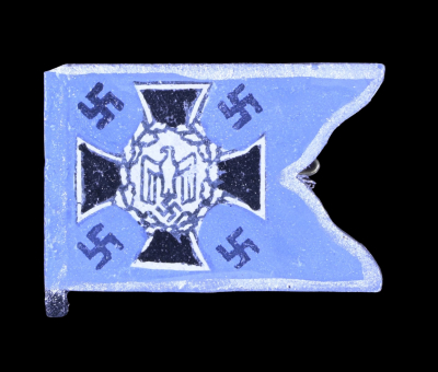 German (Fahr- u. Kraftfahr-Einheite) Horse-drawn and Motorized Units Wooden Flag Tinnie