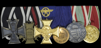 Six Medals Bar Police WWI/WWII.